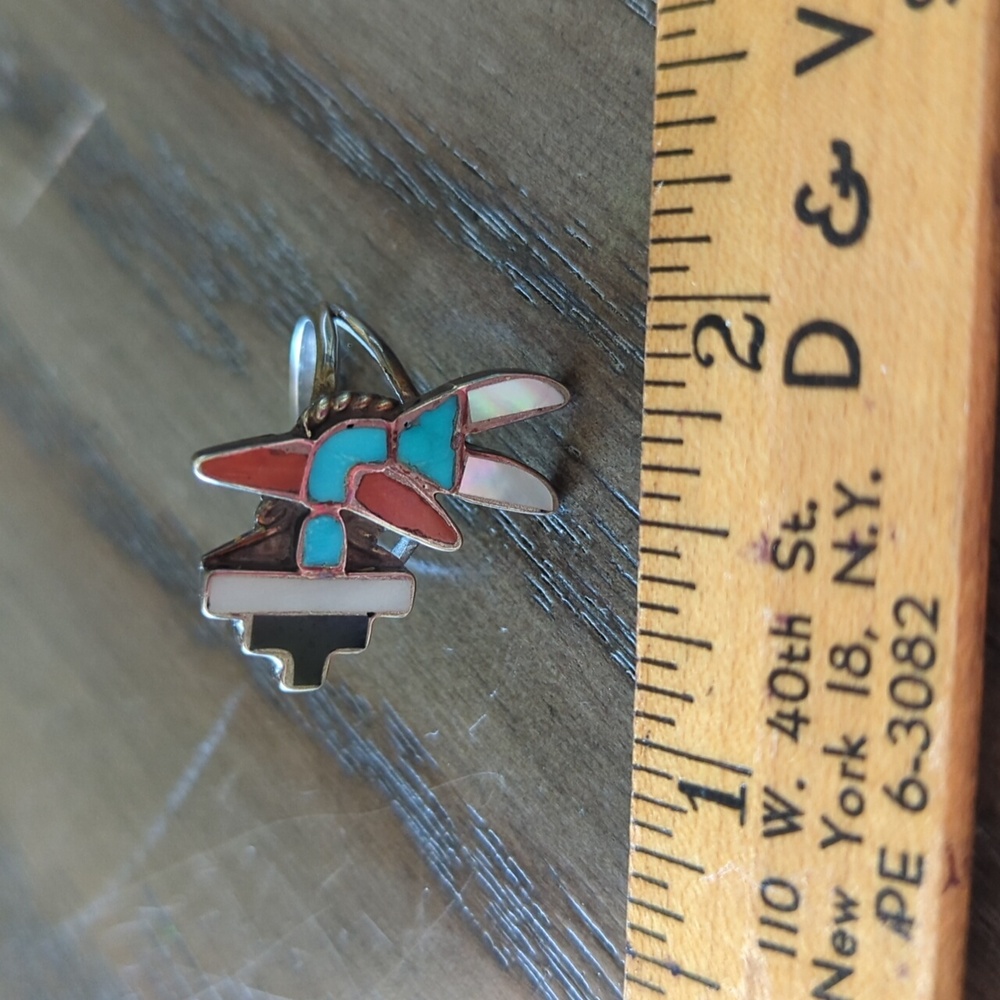 Vintage Native American Zuni Medicine Man Kachina Ring - Picture 6 of 12